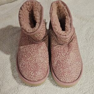 UGG Pink Dotted Women's Ankle Boots